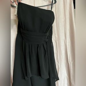 Black strapless dress